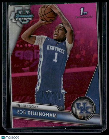 2023-24 Bowman University Chrome Rob Dillingham #44 Pink Refractor