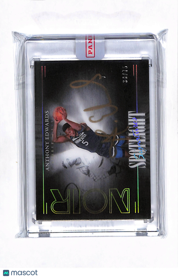 2023 Panini Noir Spotlight Signatures Anthony Edwards #SSH-ANT 01/08 Auto