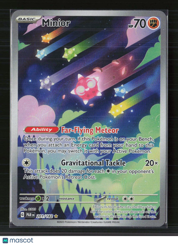 2023 Pokemon Paradox Rift Minior Holo Secret Rare 201/182 Trading Card