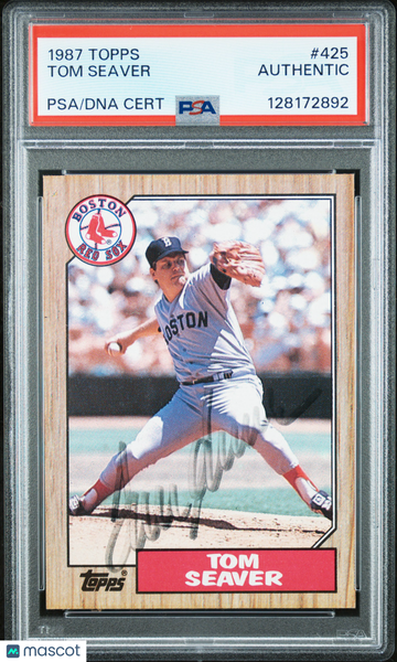 1987 Topps Tom Seaver #425 PSA Authentic Auto Authentic