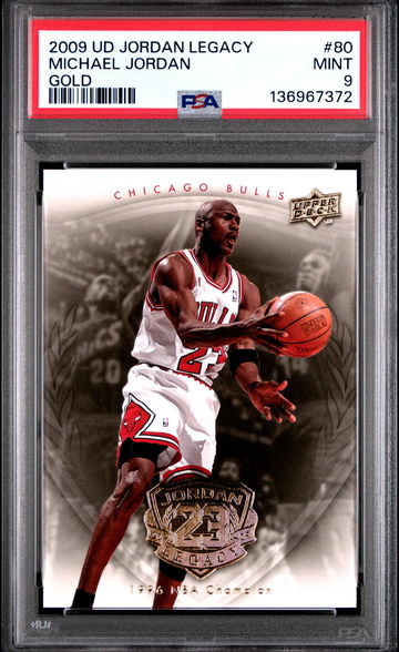 2009 Upper Deck Michael Jordan Legacy Collection Gold Michael Jordan #80 PSA 9