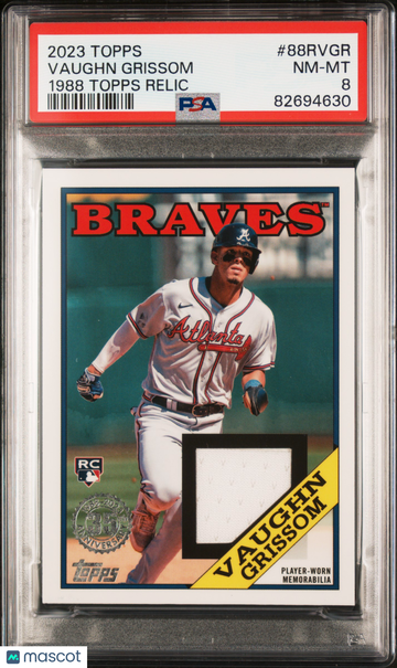 2023 Topps Vaughn Grissom #88RVGR 1988 Topps Baseball Relics PSA 8