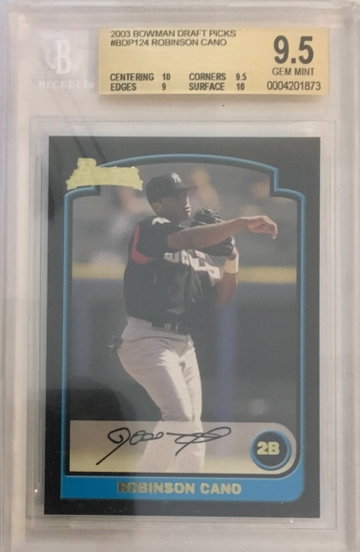 2003 Bowman Chrome Draft Picks Robinson Cano RC 9.5