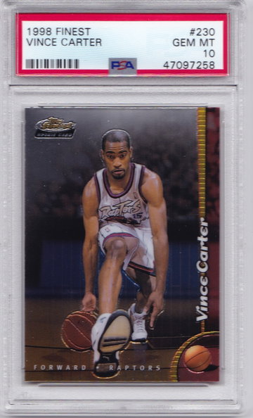 1998 Vince Carter Finest PSA 10