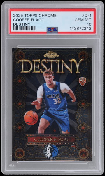 2025 Topps Chrome Cooper Flagg Destiny PSA 10 RC