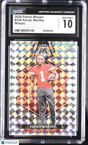 2024 Panini Mosaic Xavier Worthy #328 Mosaic CGC 10