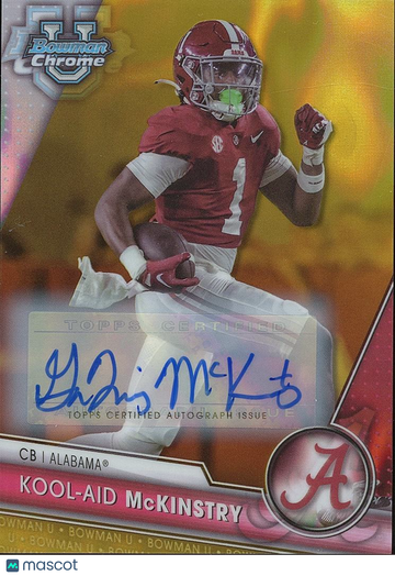 Kool-Aid Mckinstry 2023 Bowman Chrome Alabama Crimson Tide