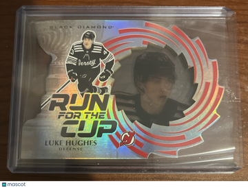 2023-24 Upper Deck Black Diamond Hockey Luke Hughes #RNC-LH Run for the Cup Rookie 04/99 Rookie