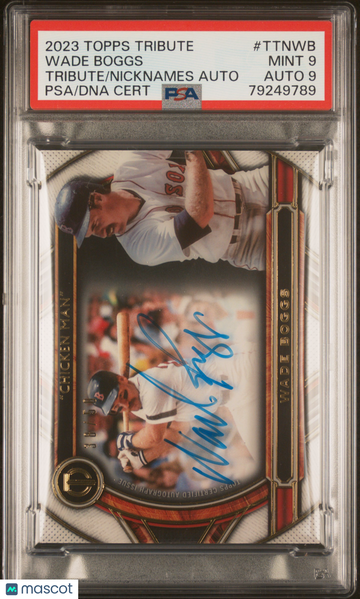 2023 Topps Tribute Tribute To Nicknames Autograph Wade Boggs #TTNWB 150th Anniversary /51 PSA 9 Auto 9