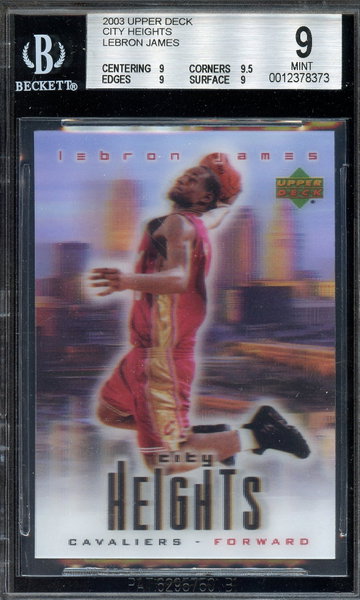 2003 Upper Deck City Heights LeBron James BGS 9 Rookie
