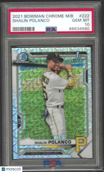 2021 Bowman Chrome Mega Box Shalin Polanco #222 PSA 10