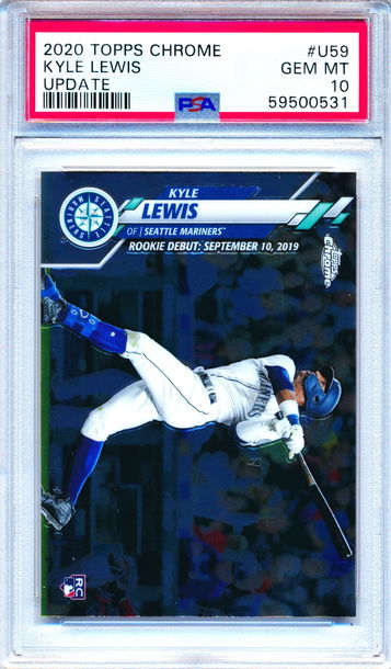 2020 Topps Chrome Update #U59 Kyle Lewis Rookie PSA 10