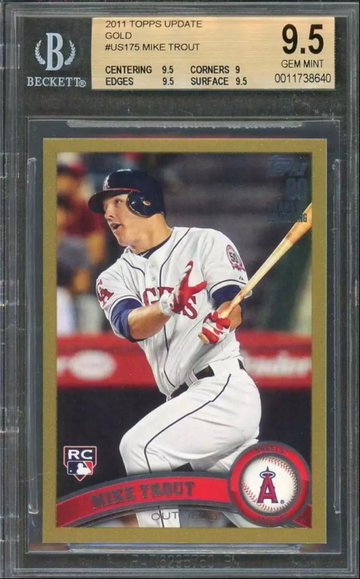 2011 Topps Update Gold Trout bgs 9.5