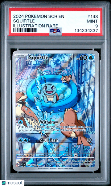 2024 Pokemon SCR EN-Stellar Crown Squirtle Illustration Rare PSA 9 #148