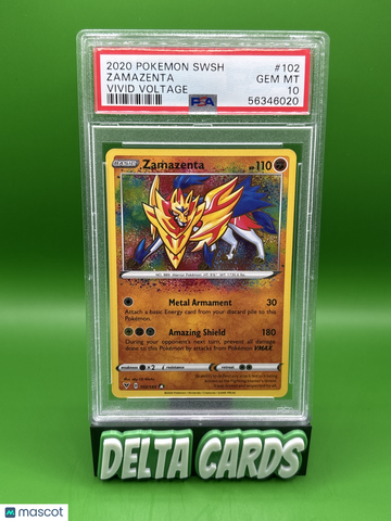 2020 Pokemon Sword & Shield Vivid Voltage Zamazenta Vivid Voltage PSA 10 #102