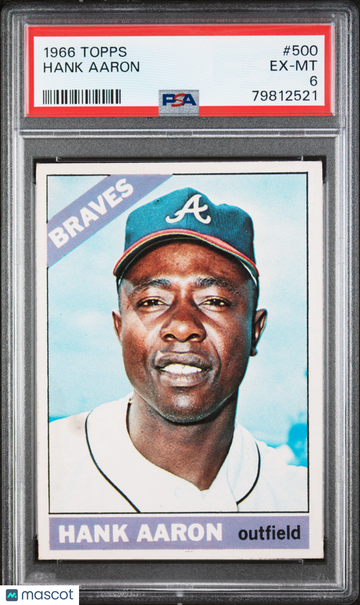 1966 Topps Hank Aaron #500 PSA 6