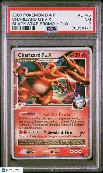 2009 Pokemon Diamond & Pearl Black Star Promo Charizard G LV. X Black Star Promo-Holo PSA 7 #DP45