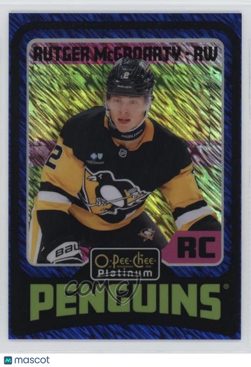 2024-25 O-Pee-Chee Platinum - Retro - Blue Luster Rutger McGroarty #R95 Blue Luster 095/100