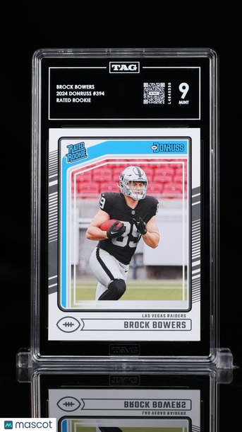 2024 Donruss Rated Rookie Brock Bowers #394 Rookie TAG 9