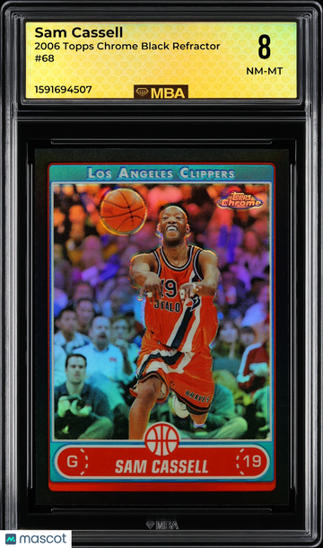 2006 Topps Chrome Sam Cassell #68 Black Refractor MBA 8