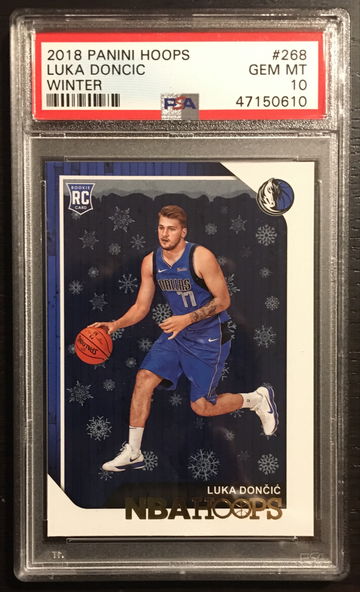 2018 Panini NBA Hoops Luka Doncic WINTER Rookie RC #268 PSA 10