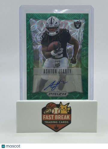 2025 Panini Prizm Football Ashton Jeanty #RSI-AJY Green /75 RC