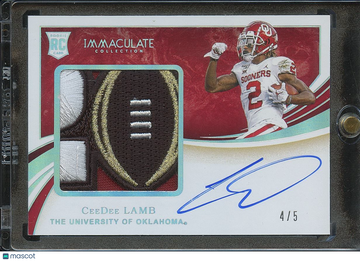 2020 CeeDee Lamb Patch Rookie Panini Authentic