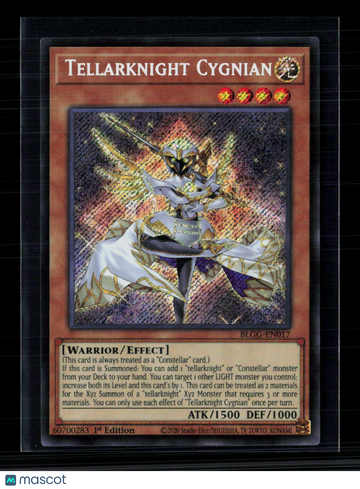 2020 Yu-Gi-Oh! Battles of Legend: Crystal Revenge Tellarknight Cygnian Secret Rare 1st Edition