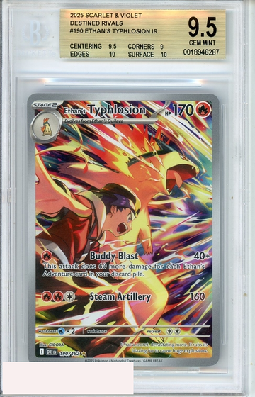 2025 POKEMON SCARLET VIOLET DEST RIVALS ETHANS TYPHLOSION IR #190 BGS 9.5