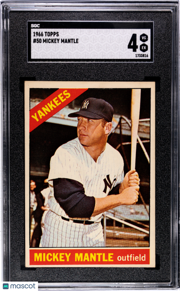 1966 Topps Mickey Mantle #50 SGC 4