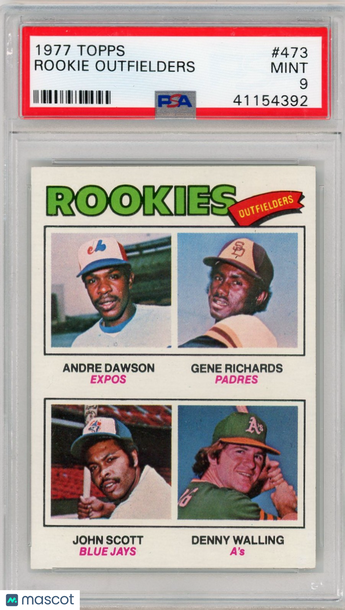 1977 Topps Rookie Outfielders #473 PSA 9