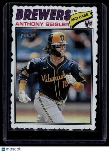 2026 Topps Heritage Anthony Seigler #128 Deckle Edge RC