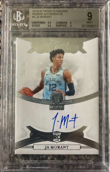 Ja Morant Rookie Card 2019 Flawless Rookie Auto 24/25 mint