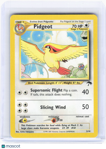 Southern Islands Pidgeot Non-Foil Promo #2/18