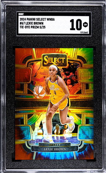 2024 Panini Select Tie-Dye Prizm Lexie Brown #67 /25 SGC 10