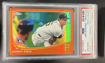 2013 Topps Chrome Orange Refractor Gerrit Cole #210 PSA 10