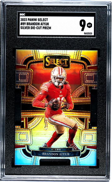 2023 Panini Select Silver Die-Cut Brandon Aiyuk #89 SGC 9