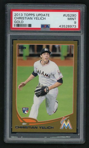 2013 Topps Update Gold Christian Yelich #US290 /2013 PSA 9