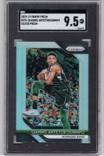 2018-19 Panini Prizm  Giannis Antetokounmpo Silver SGC 9.5