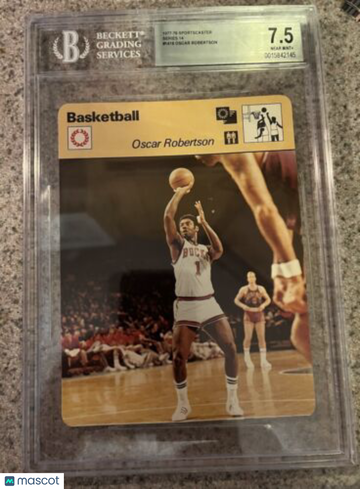 1977-79 Sportscasters - Series 14 - Lausanne A Oscar Robertson #14-18 BGS 7.5