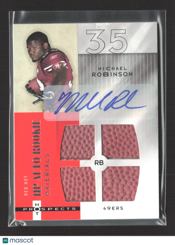 2006 Fleer Hot Prospects Michael Robinson #219 Event-Worn Memorabilia HP Auto Rookie Materials