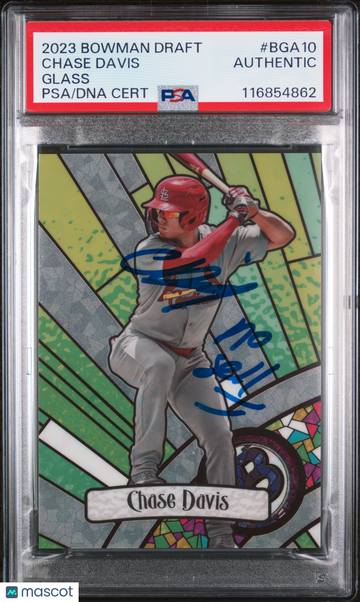 2023 Bowman Draft Bowman Glass Chase Davis #BGA10 PSA A Auto A