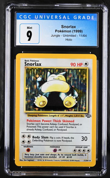 1999 Pokémon Jungle Snorlax #11/64 Holo CGC 9