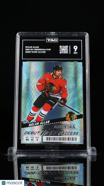041/999 2024 Upper Deck Credentials Nolan Allan #109 Rookie TAG 9