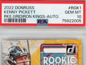 2022 Donruss Donruss Kenny Pickett #1 RKE. Gridiron Kings Autograph Autograph, PSA 10