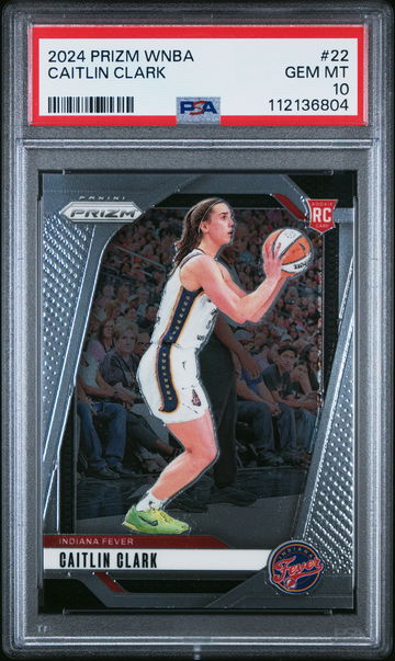 2024 PANINI PRIZM WNBA CAITLIN CLARK #22 ROOKIE RC PSA 10