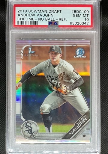 PSA 10 2019 Bowman Draft Chrome Refractor Andrew Vaughn #BDC100