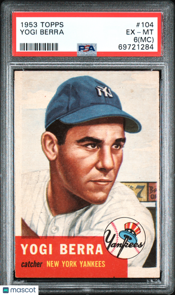 1953 Topps Yogi Berra #104 MC PSA 6
