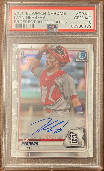 Ivan Herrera - 2020 Bowman Chrome Prospects Rookie Auto - PSA 10