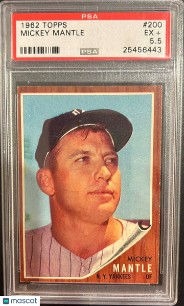 1962 Topps Mickey Mantle #200 PSA 5.5